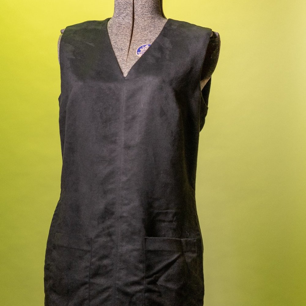 Little Black Dress /Jumper dress / faux suede dress